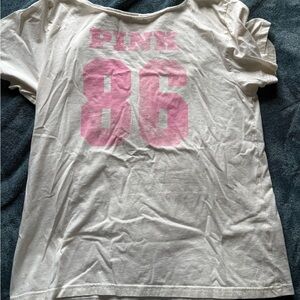 PINK oversized off the shoulder tee